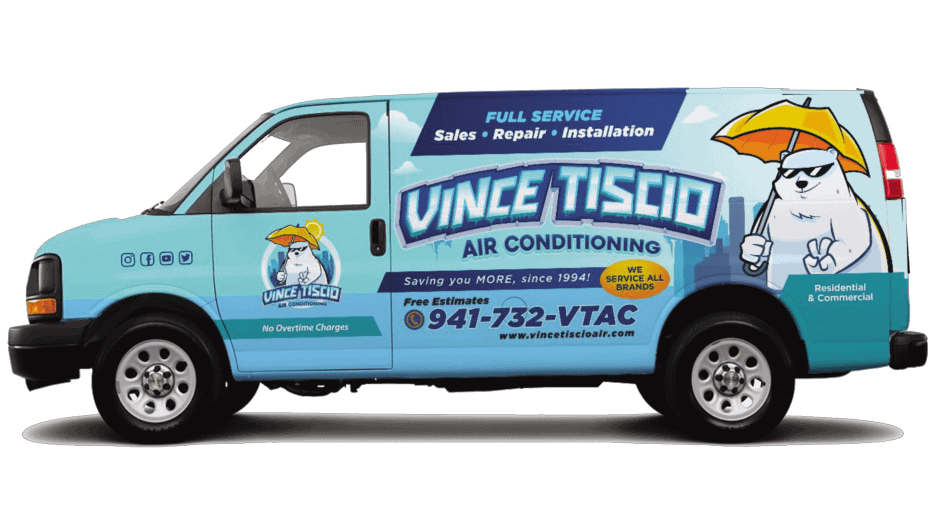 van wrapped with company logo